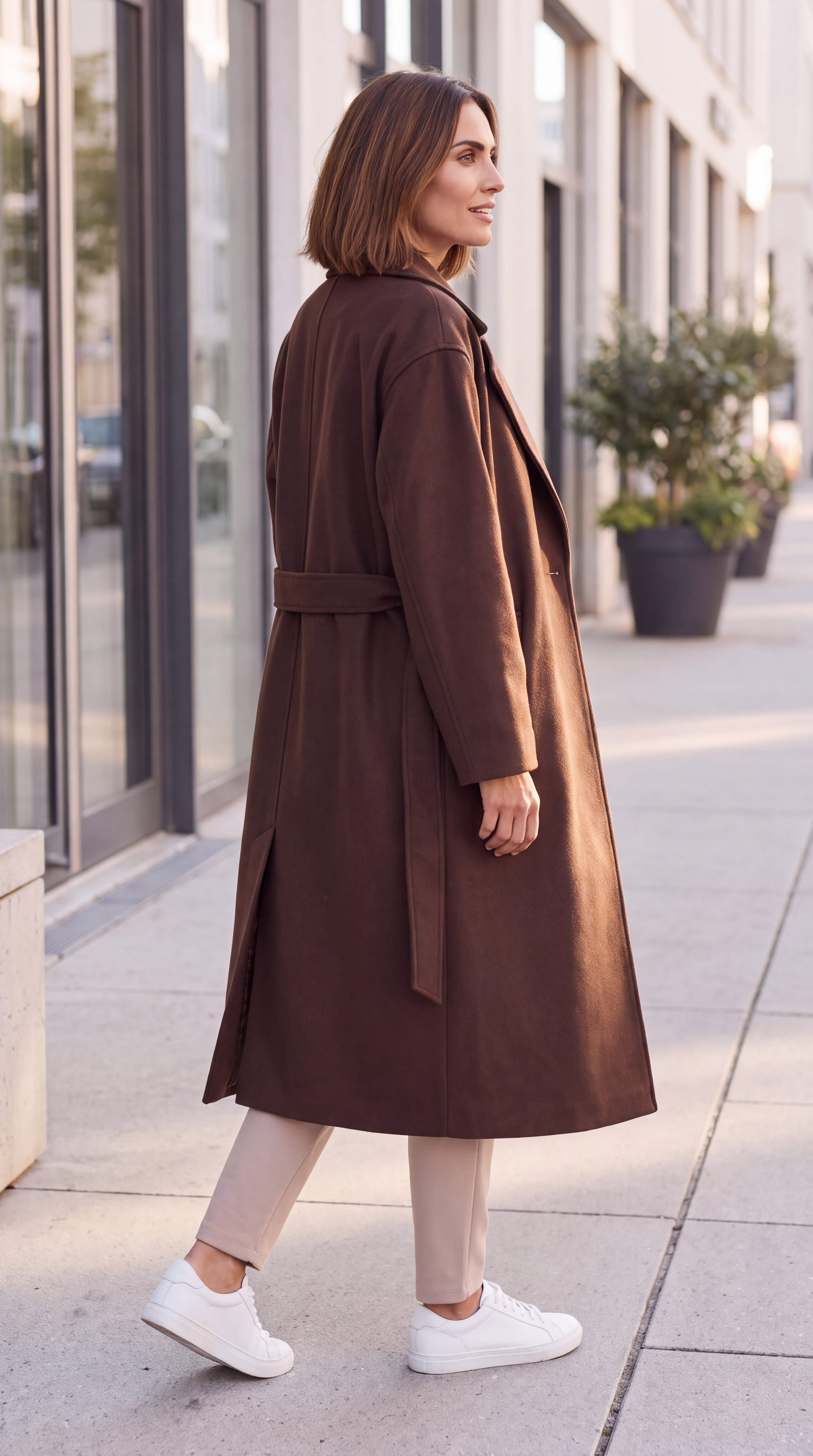 Dámsky prechodný kabát BROADWAY NYC FASHION CHOCOLATE PLUM TMAVOHNEDÝ s.WEAR 4
